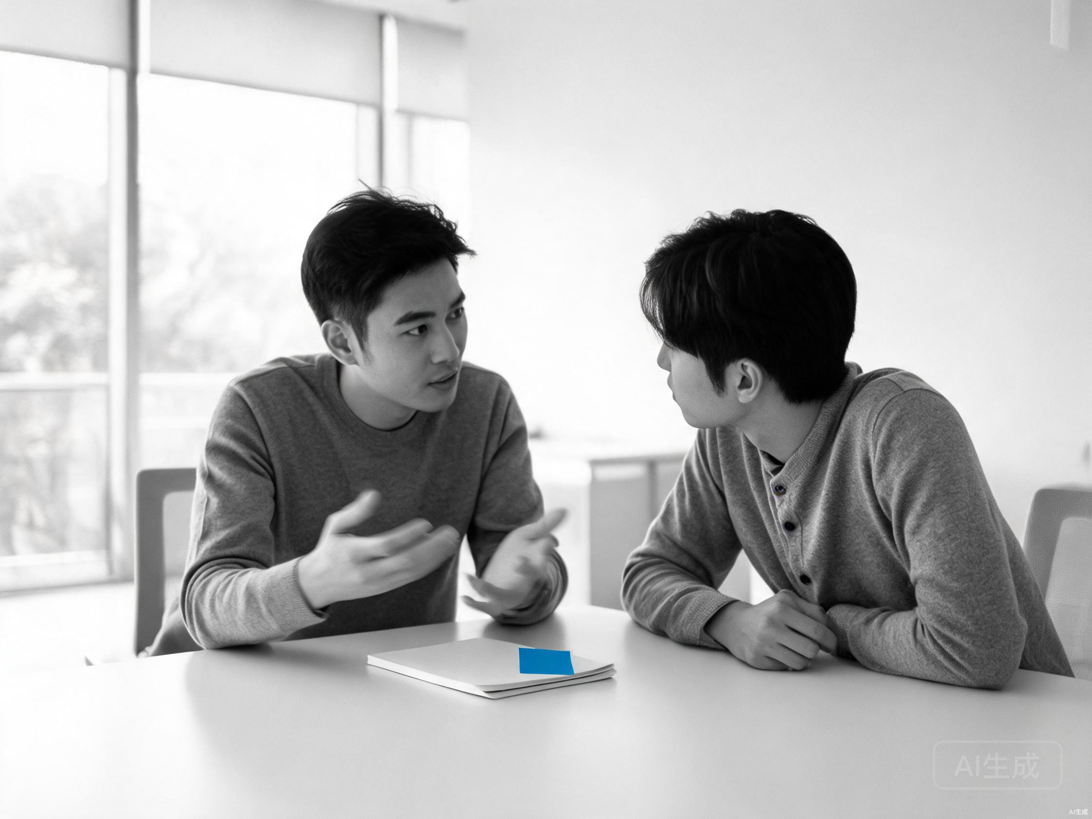 双屏协作桌面显示仪表盘与对话编排面板，黑白蓝调